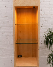 Load image into Gallery viewer, Birds Eye Maple Narrow Display Cabinet with Drawers
