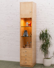 Load image into Gallery viewer, Birds Eye Maple Narrow Display Cabinet with Drawers
