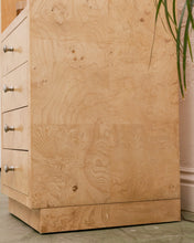 Load image into Gallery viewer, Birds Eye Maple Narrow Display Cabinet with Drawers
