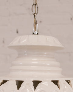 White Vintage Ceramic Hanging Lamp