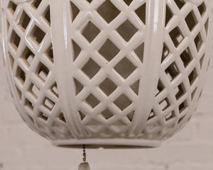 White Vintage Ceramic Hanging Lamp