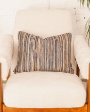 Load image into Gallery viewer, Rectangular Blue Striped Pillow
