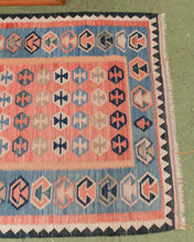 Load image into Gallery viewer, Blue Vintage Kilm Rug
