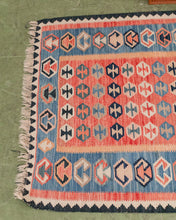 Load image into Gallery viewer, Blue Vintage Kilm Rug
