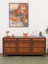 Load image into Gallery viewer, Elmwood Pecan Color 9 Drawer Dresser by American of Martinsville
