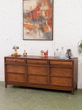 Load image into Gallery viewer, Elmwood Pecan Color 9 Drawer Dresser by American of Martinsville
