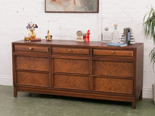 Load image into Gallery viewer, Elmwood Pecan Color 9 Drawer Dresser by American of Martinsville
