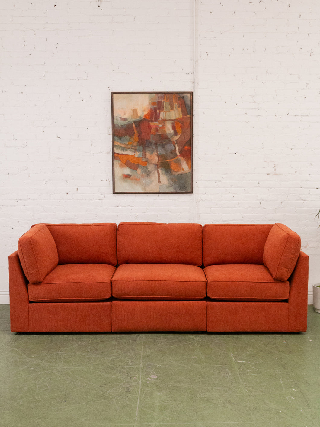 Diana Sectional Sofa in Groove Rust