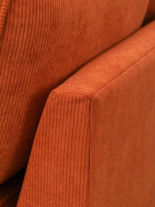 Diana Sectional Sofa in Groove Rust