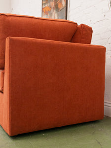 Diana Loveseat Sofa in Groove Rust