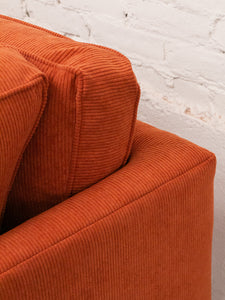 Diana Loveseat Sofa in Groove Rust