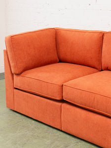 Diana Loveseat Sofa in Groove Rust