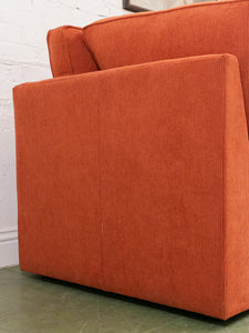 Diana Loveseat Sofa in Groove Rust