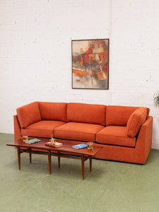 Diana Sectional Sofa in Groove Rust