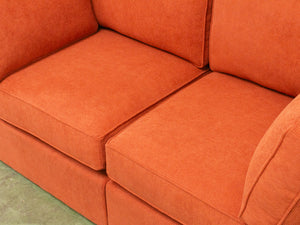 Diana Loveseat Sofa in Groove Rust