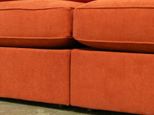 Diana Loveseat Sofa in Groove Rust