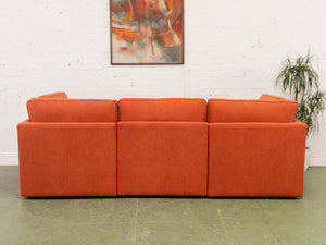 Diana Sectional Sofa in Groove Rust