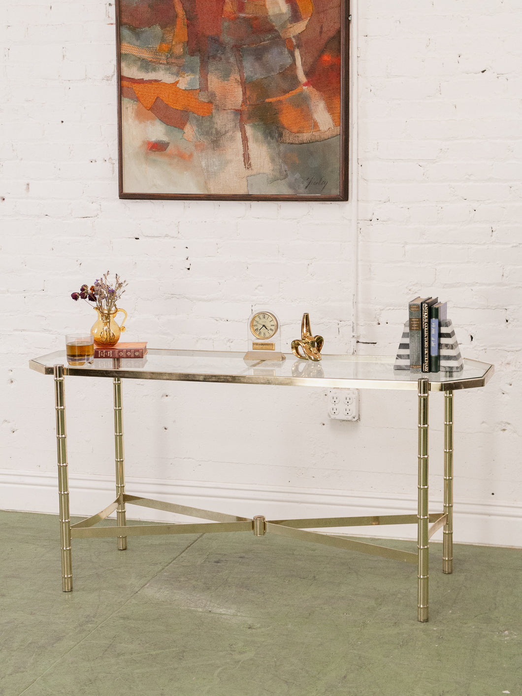 Brass Hollywood Entry Table