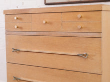 Load image into Gallery viewer, Blonde Mid Century Highboy Dresser
