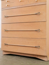 Load image into Gallery viewer, Blonde Mid Century Highboy Dresser
