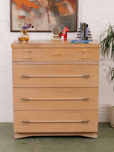 Blonde Mid Century Highboy Dresser