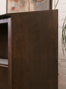 Walnut Vintage Display Cabinet