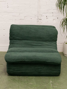 Green Lounger with Ottoman