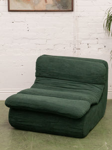 Green Lounger with Ottoman