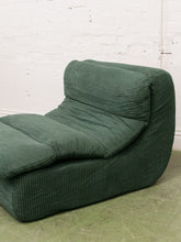 Load image into Gallery viewer, Green Lounger with Ottoman
