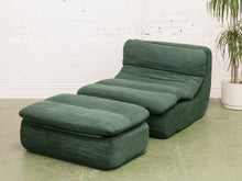 Load image into Gallery viewer, Green Lounger with Ottoman
