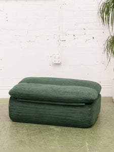 Green Lounger with Ottoman