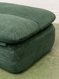 Green Lounger with Ottoman