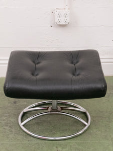 Ekkornes Leather Chair and Ottoman