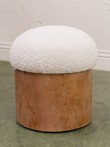 Burlwood Base Mushroom Stool