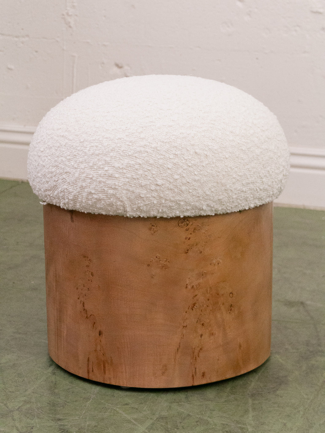 Burlwood Base Mushroom Stool