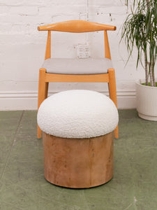 Burlwood Base Mushroom Stool