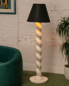 Extremely Rare Composition Plaster Floor Lamp w/ Spiraling Design by Sirmos