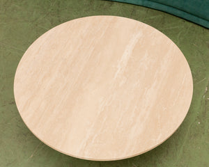 Travertine Walnut Base Coffee Table