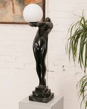 Load image into Gallery viewer, Art Deco Style Lamp LUMINA Standing Ceramic Sculpture Max Le Verrier
