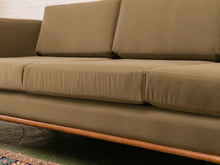 Load image into Gallery viewer, Olive Green Sofa with Trim
