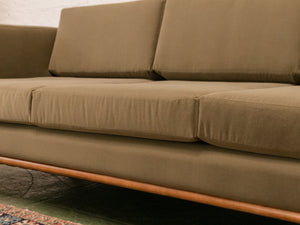 Olive Green Sofa with Trim