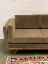 Load image into Gallery viewer, Olive Green Sofa with Trim
