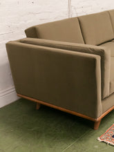 Load image into Gallery viewer, Olive Green Sofa with Trim
