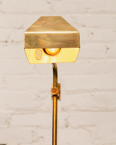 Lucite and Brass Floor Lamp