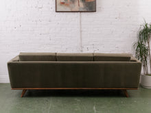 Load image into Gallery viewer, Olive Green Sofa with Trim
