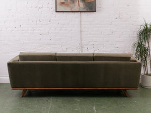 Olive Green Sofa with Trim