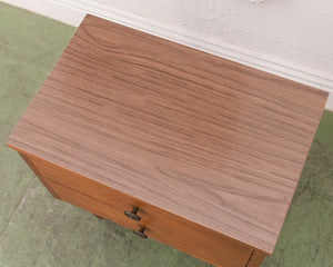 2 Drawer Formica Top Nightstand