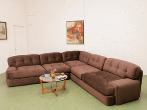 Mosley Sectional Sofa in Chocolate Brown