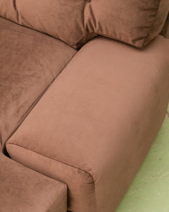 Mosley Sectional Sofa in Chocolate Brown