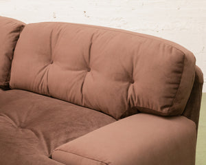 Mosley Sectional Sofa in Chocolate Brown